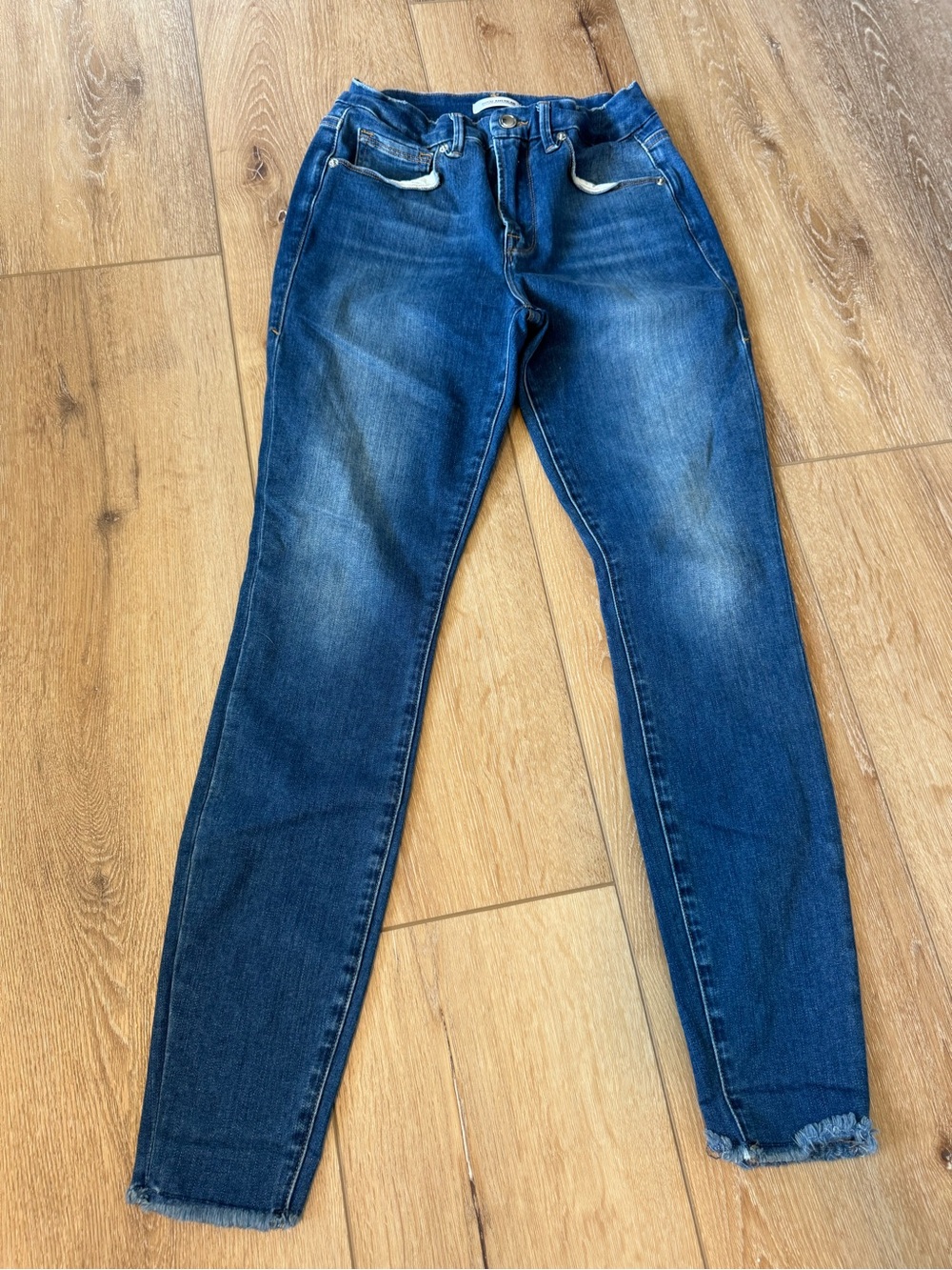Good American Good Legs Skinny Jeans GLFH367T size 6 / 28 BLUE319